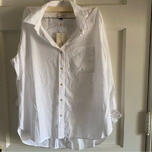 Universal Thread Women’s Long Sleeve Button Down Shirt: Relaxed Fit 100% Cotton